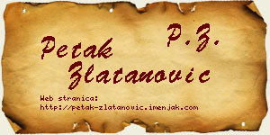 Petak Zlatanović vizit kartica
